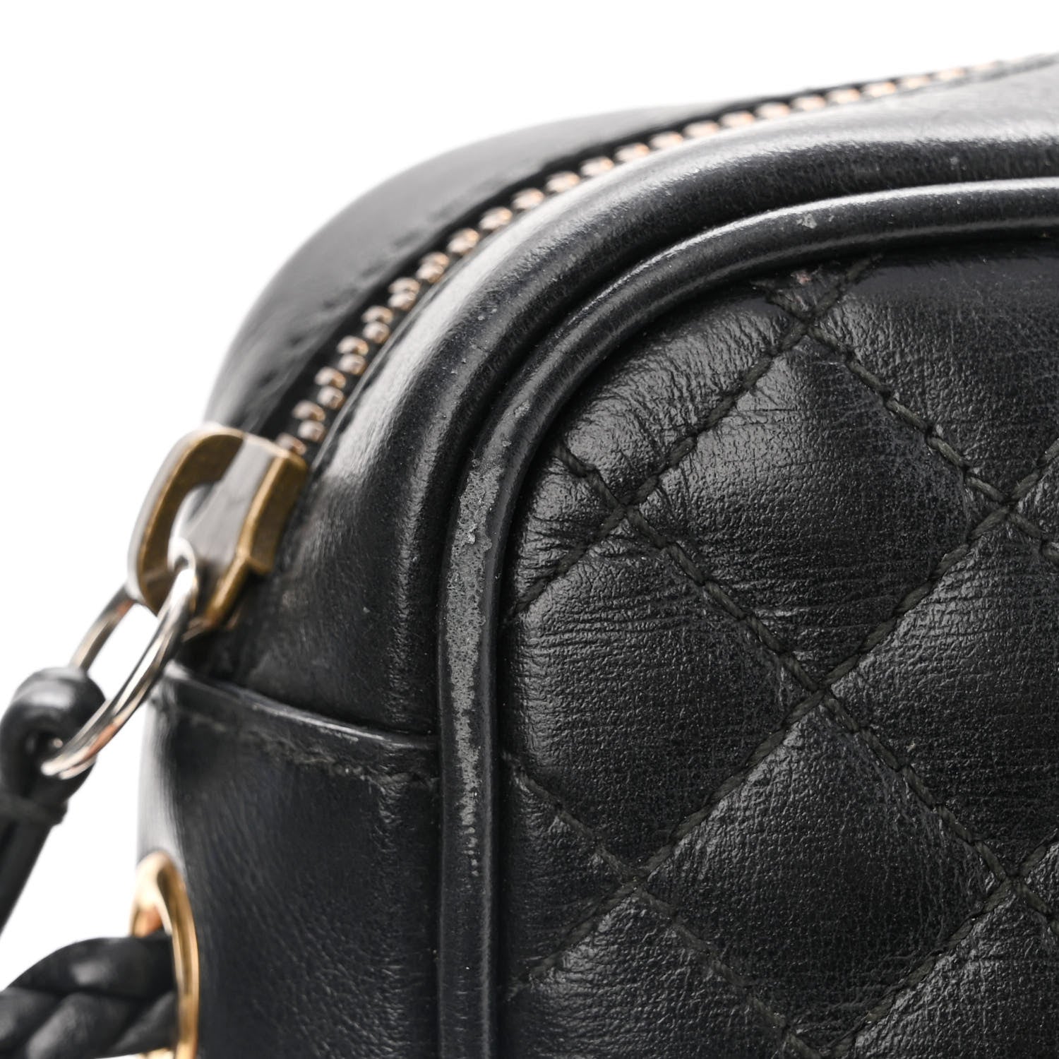 Gucci Calfskin Trapuntata Web Mini GG Shoulder Bag Black 16 of 16