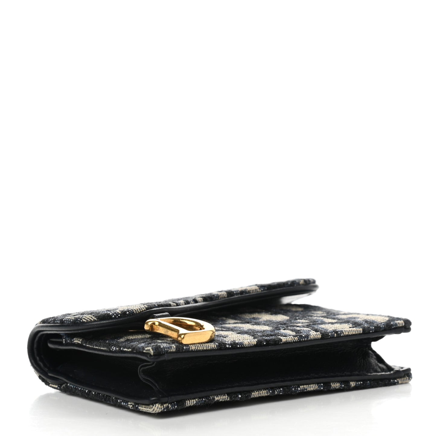 Oblique Saddle Card Holder Blue