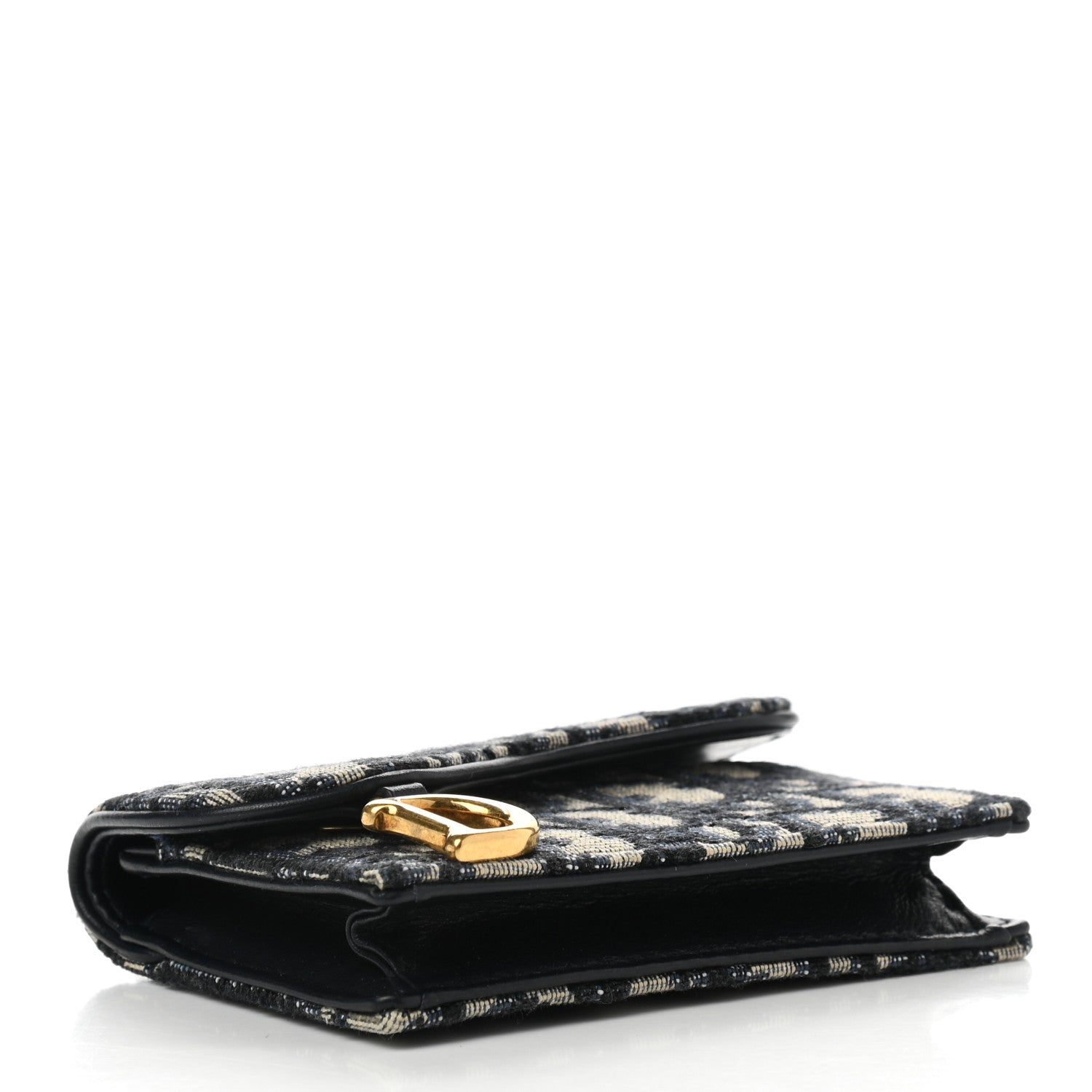 Christian Dior Oblique Saddle Card Holder Blue 4 of 8
