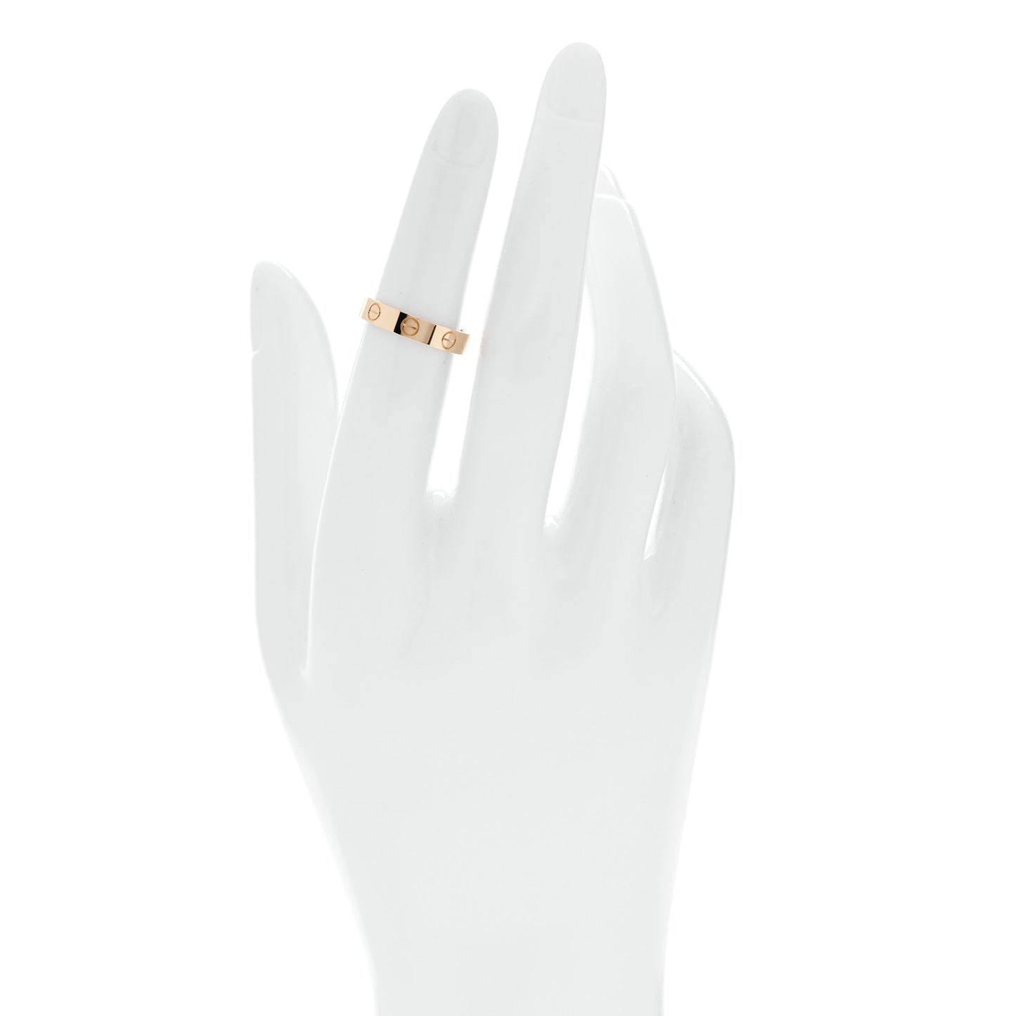 18K Yellow Gold 3.5mm LOVE Wedding Band Ring 49 4.75