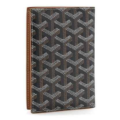 Goyard Goyardine Grenelle Passport Wallet Black Gold 3 of 8