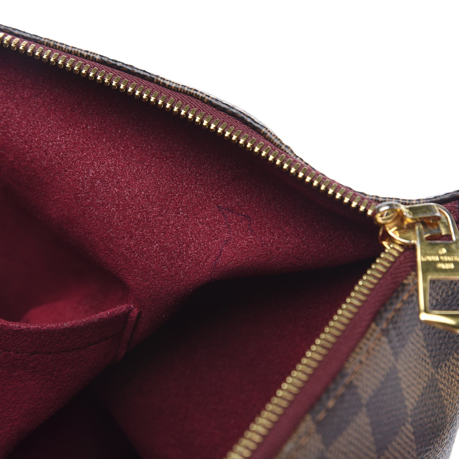 Louis Vuitton Damier Ebene Cuir Taurillon Hyde Park Fuchsia 12 of 12