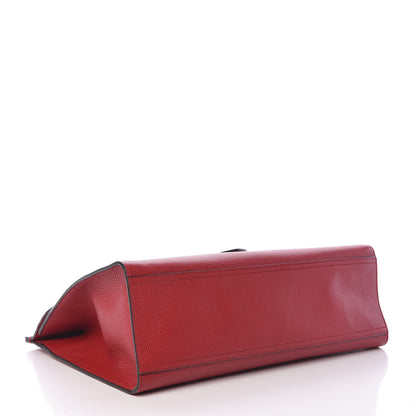 Gucci Calfskin Medium GG Marmont Top Handle Bag Vulcanic Red 4 of 12