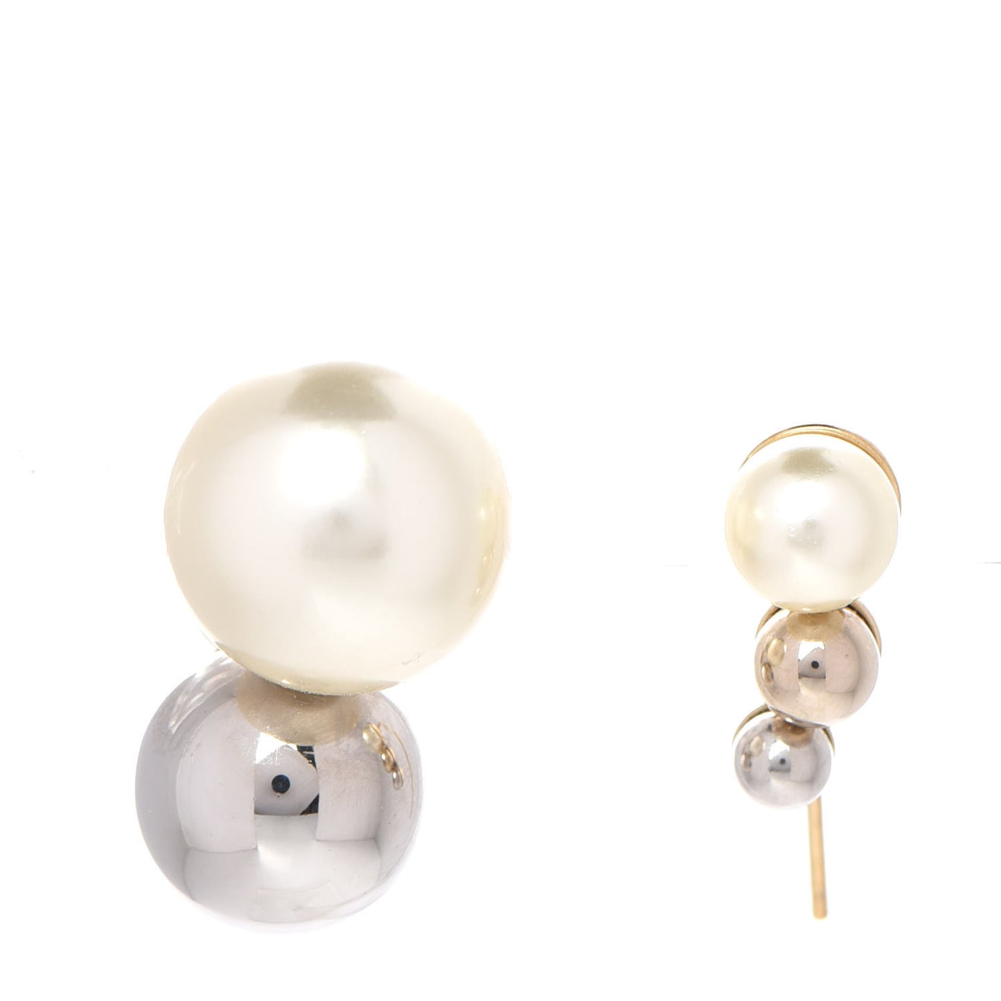Pearl Mise En Dior Tri Double Tribal Earrings