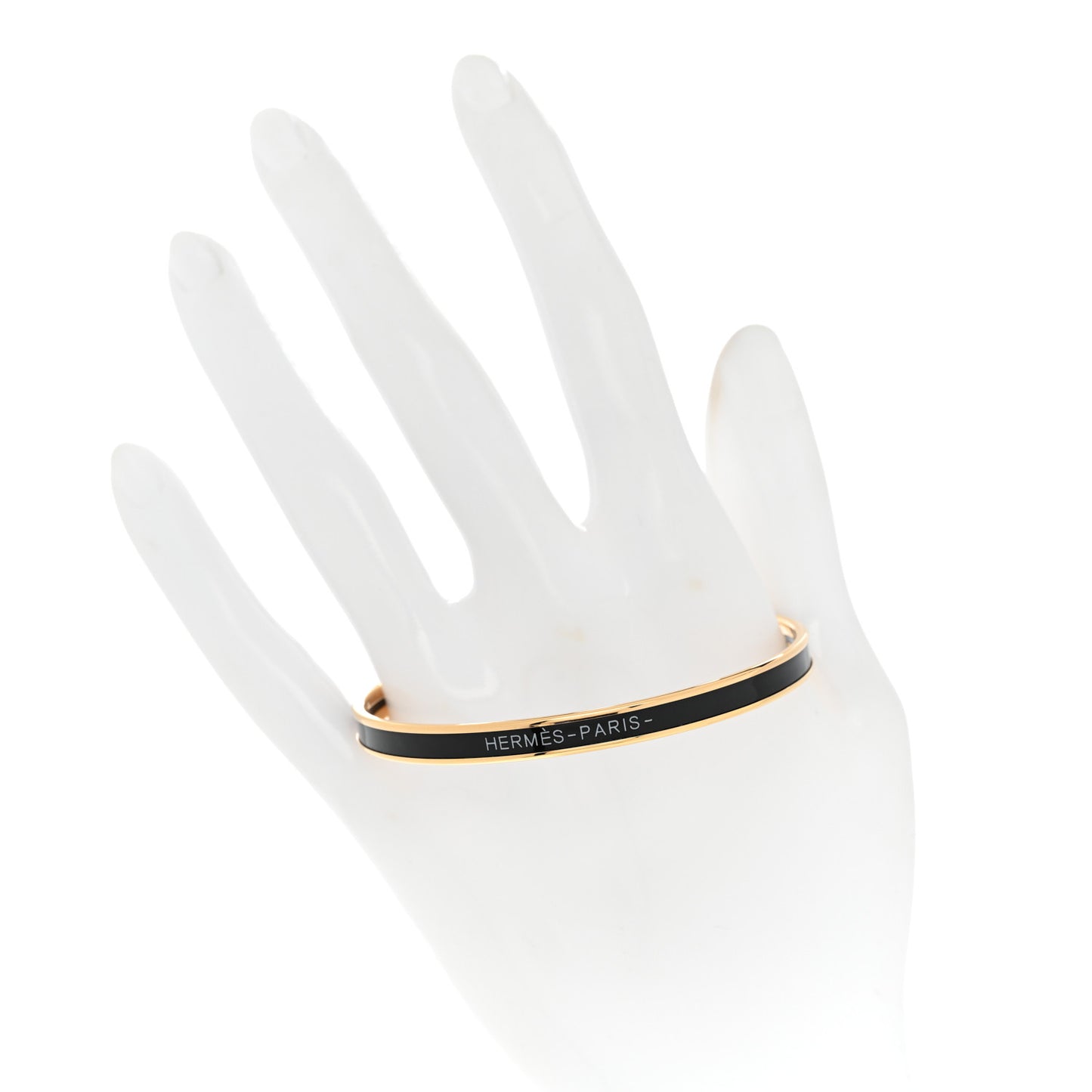 Enamel Uni Bangle Black