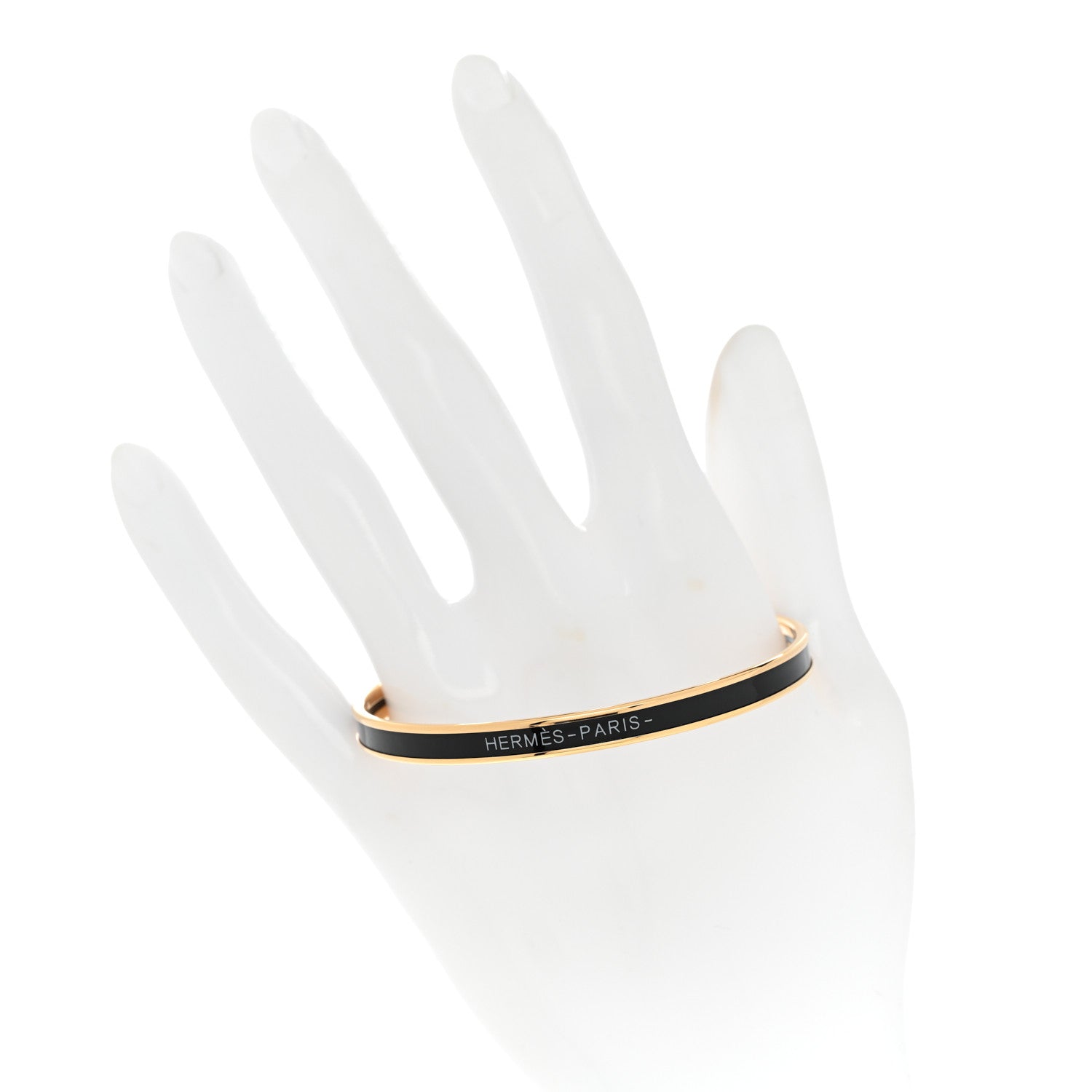 Hermes Enamel Uni Bangle Black 2 of 5