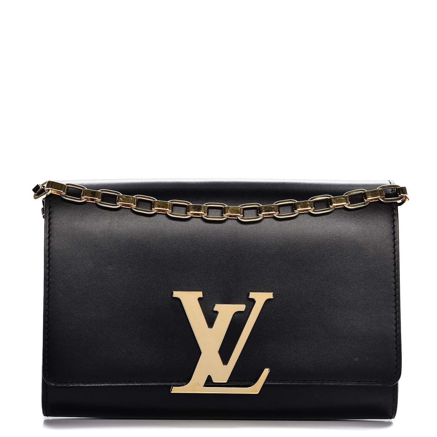 Calfskin Chain Louise GM Black