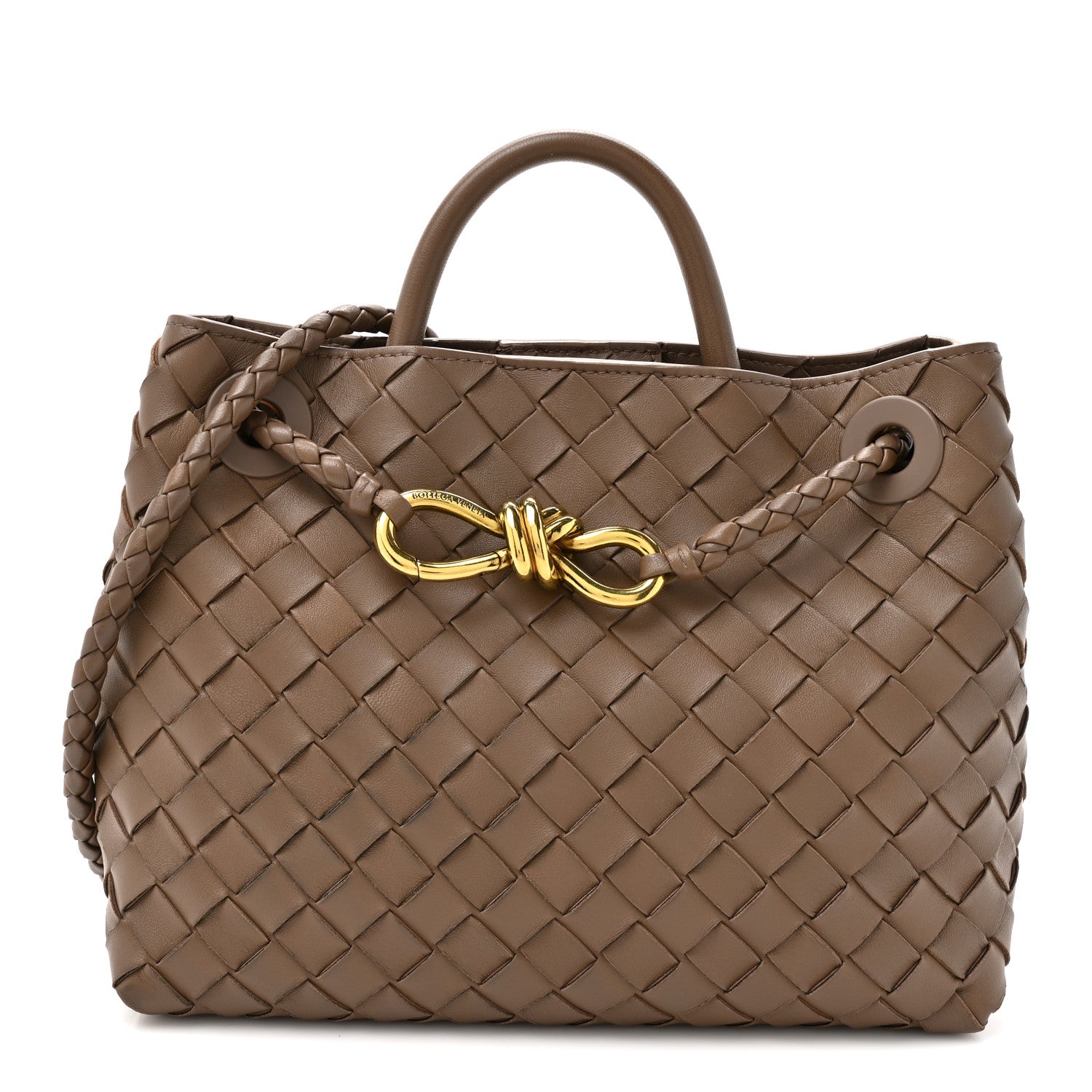 Bottega Veneta Nappa Intrecciato Small Andiamo Shoulder Bag Pinecone 1 of 13