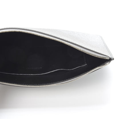 Balenciaga Glitter Calfskin Logo Everyday Pouch M Silver 4 of 7