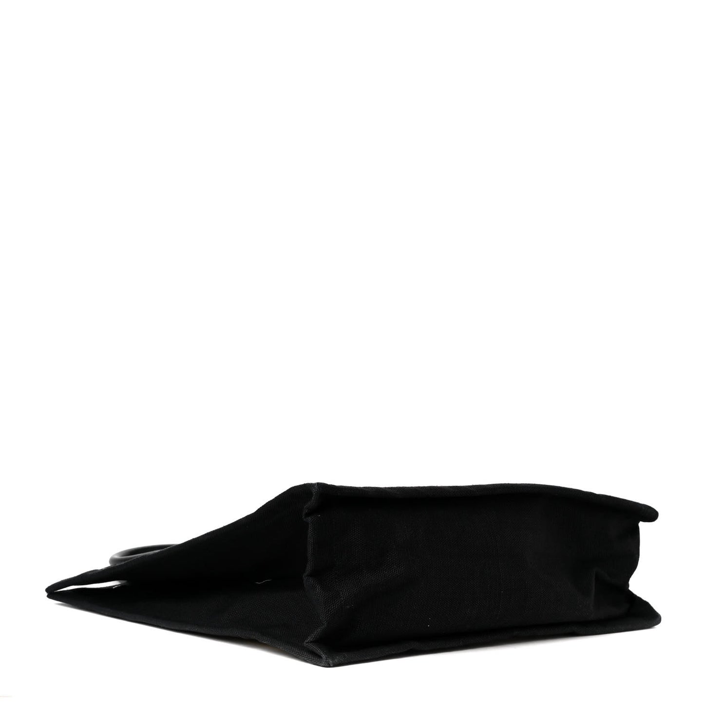 Raffia Linen Calfskin Rive Gauche North South Tote Naturale Black