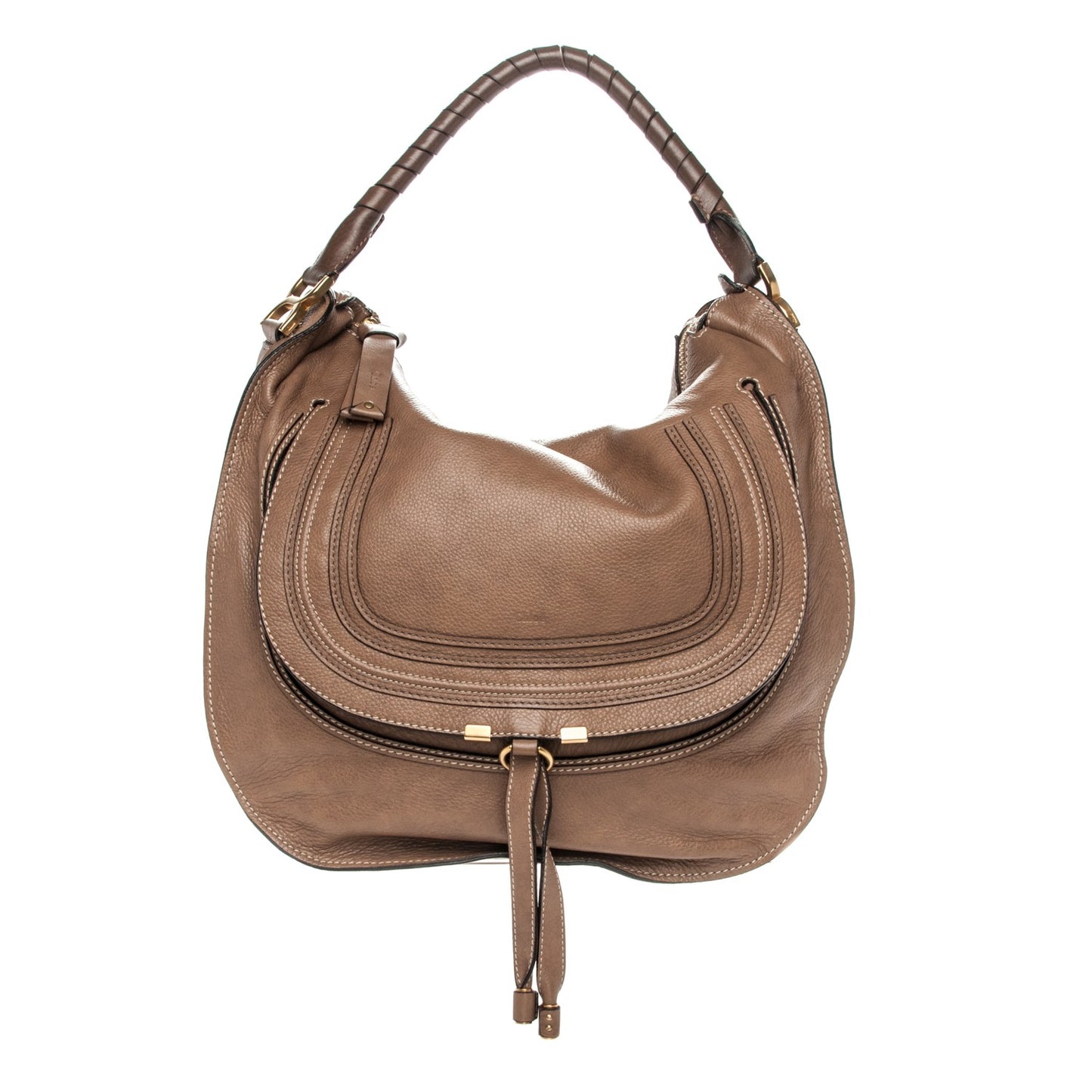 Calfskin Large Marcie Hobo Nut