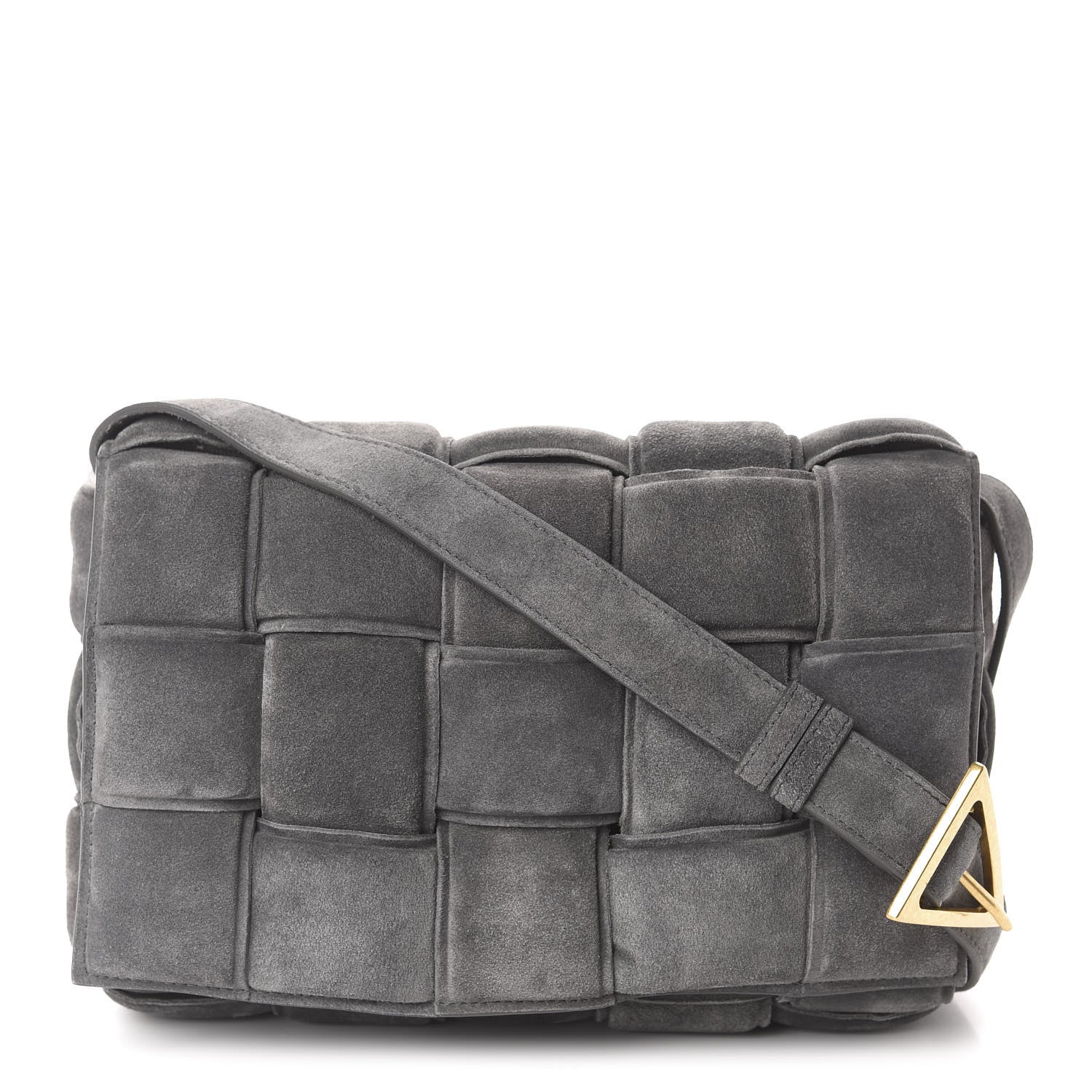 Bottega Veneta Suede Maxi Intrecciato Padded Cassette Crossbody Bag Graphite 1 of 9
