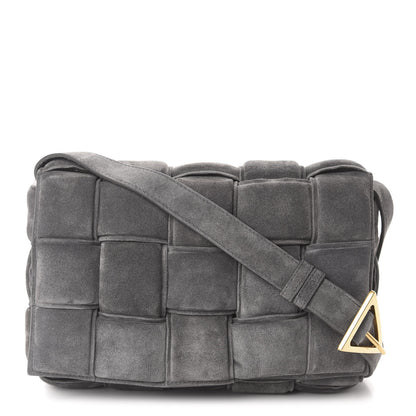 Bottega Veneta Suede Maxi Intrecciato Padded Cassette Crossbody Bag Graphite 1 of 9