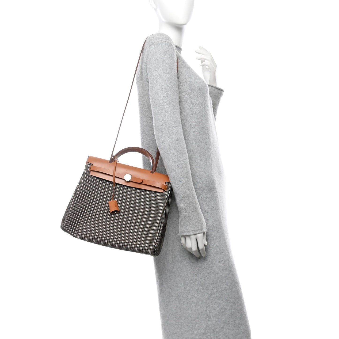 Toile Quadrille Vache Hunter Herbag Zip Retourne 31 PM Black White Desert Natural