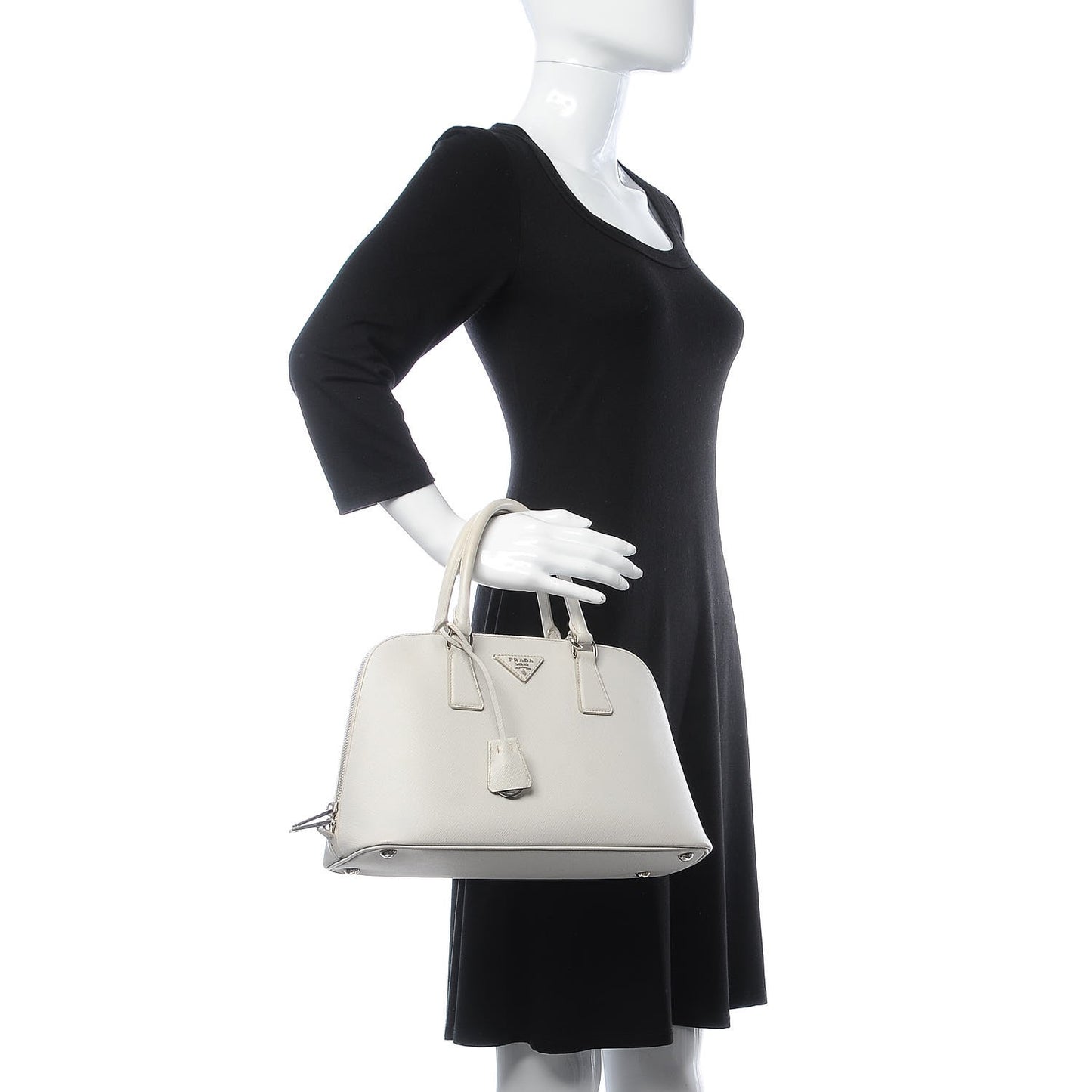 Saffiano Lux Medium Promenade Tote Talco
