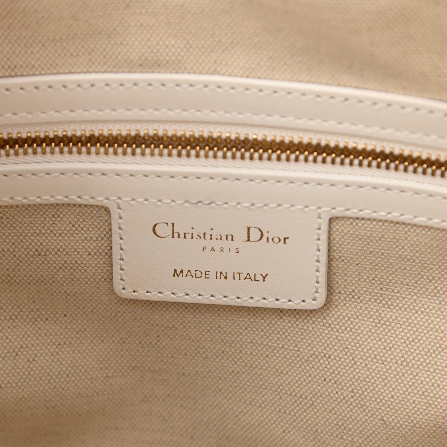 Perforated Calfskin Medium Dior Vibe Classic Bowling Bag White Gold