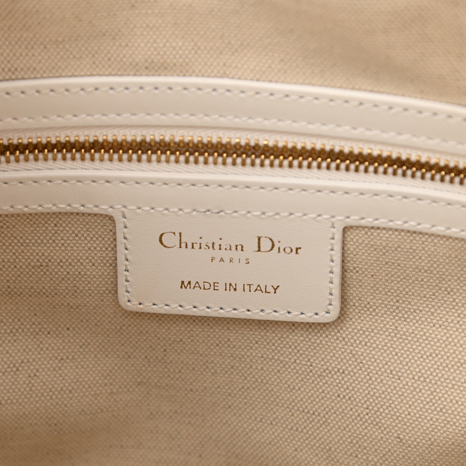 Christian Dior Perforated Calfskin Medium Dior Vibe Classic Bowling Bag White Gold 6 of 8