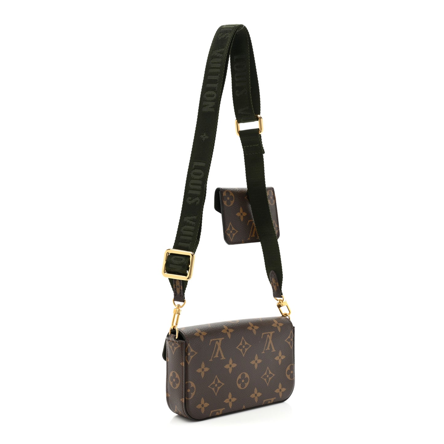 Monogram Felicie Strap & Go Kaki
