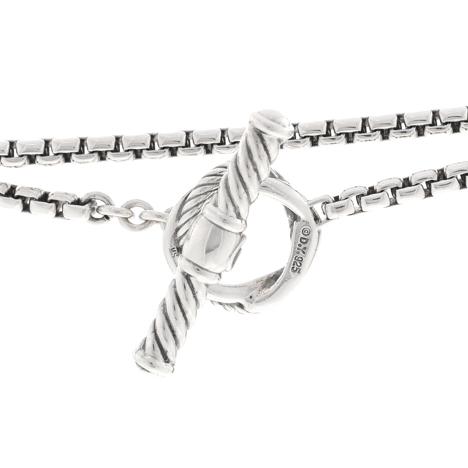David Yurman Sterling Silver Freshwater Cultured Pearl Infinity Station Chain Necklace 4 of 4