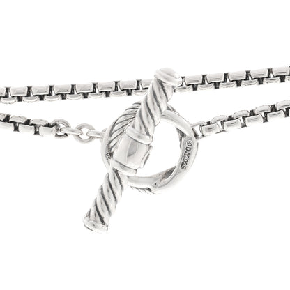 David Yurman Sterling Silver Freshwater Cultured Pearl Infinity Station Chain Necklace 4 of 4