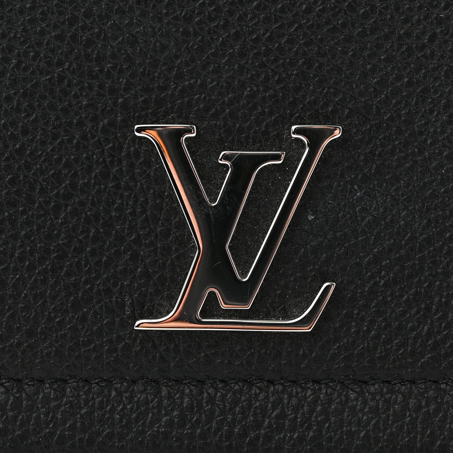 Louis Vuitton Calfskin Lockme II Wallet Black 11 of 11