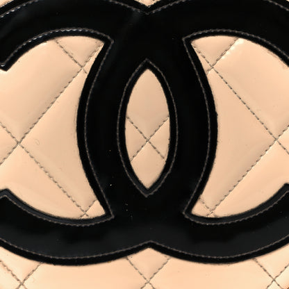 Chanel Patent CC Heart Vanity Case Beige 9 of 13