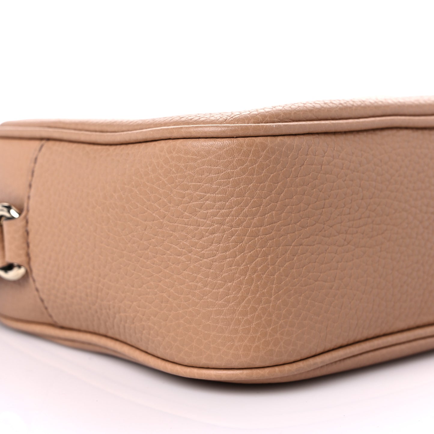 Pebbled Calfskin Small Soho Disco Bag Camelia