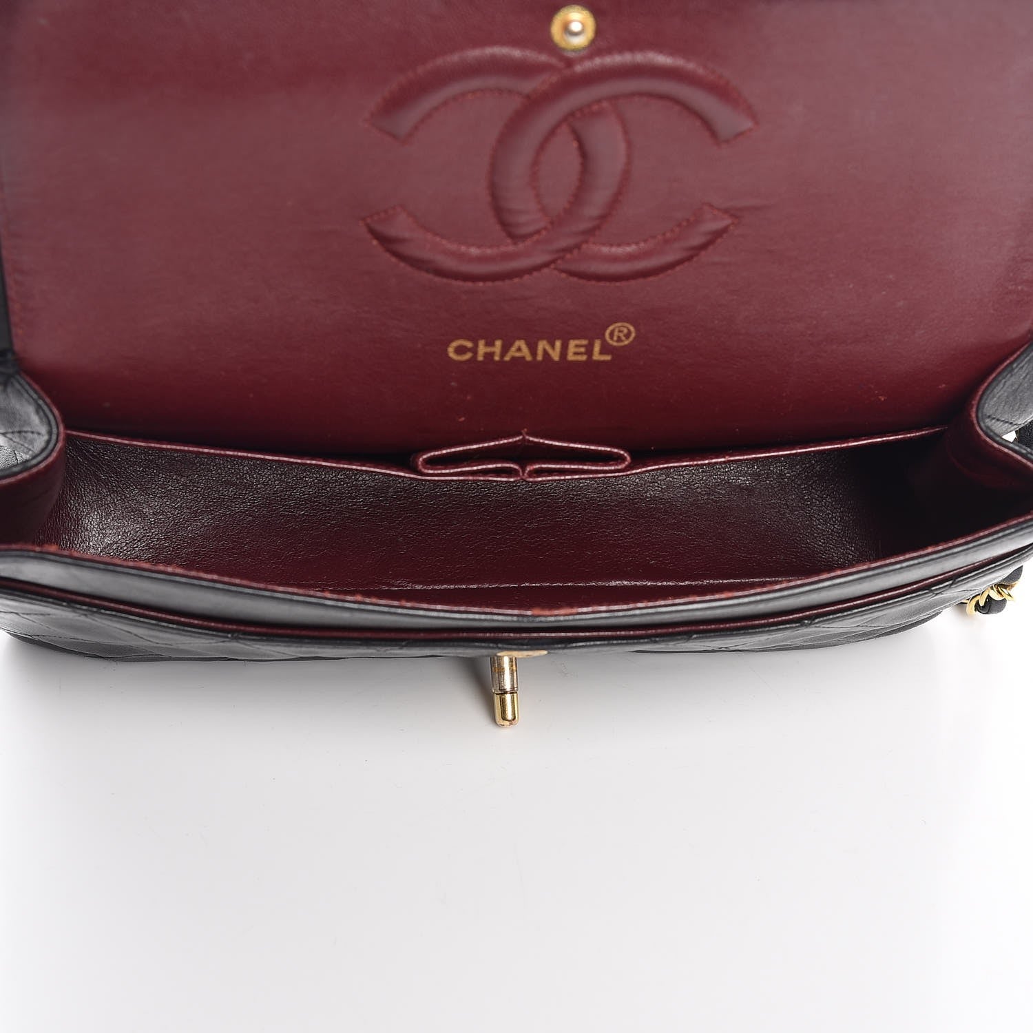 Chanel Lambskin Quilted Medium Double Flap Black 15 of 20