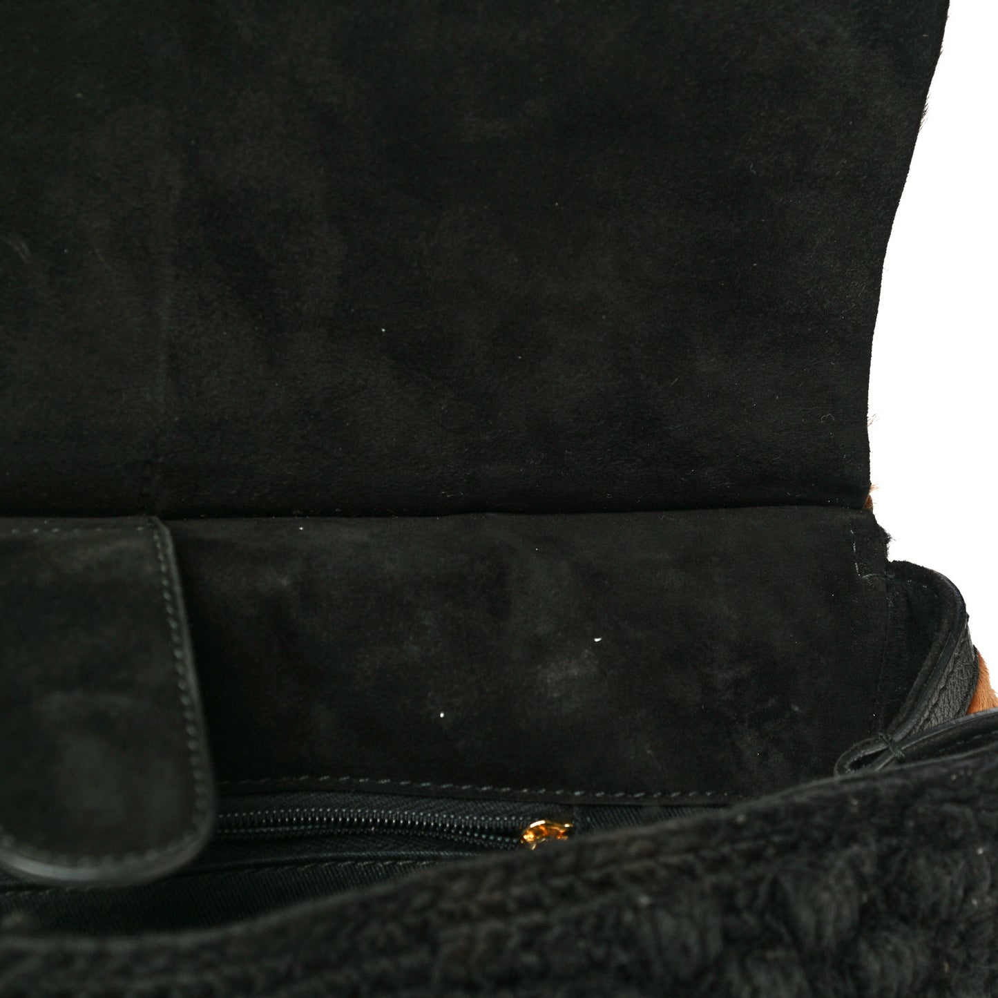 Calf Hair Leopard Print Knit Miss Sicily Satchel Black Naturale
