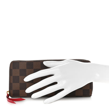 Louis Vuitton Damier Ebene Clemence Wallet Cherry 2 of 12