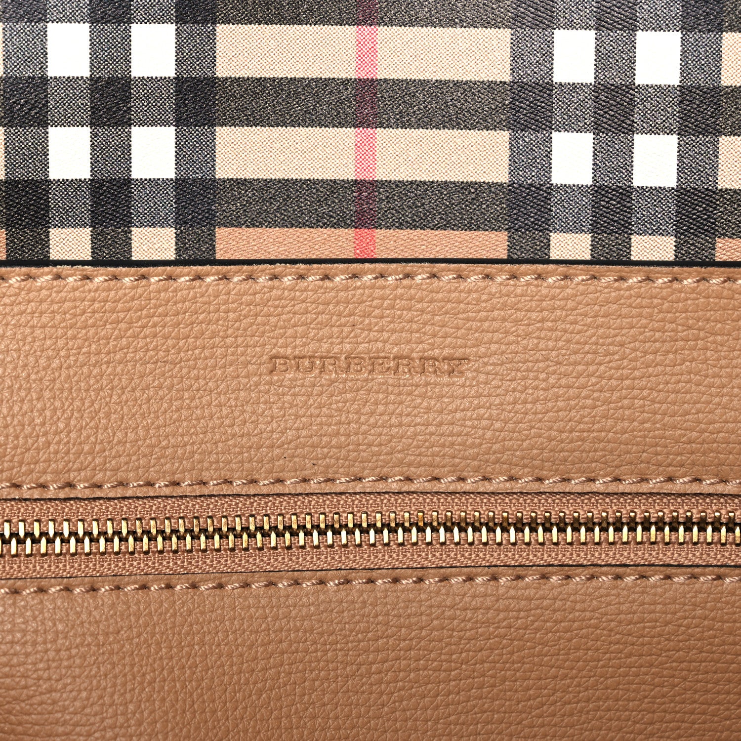 Burberry Calfskin Embossed Crest Large Tote Light Camel 6 of 11