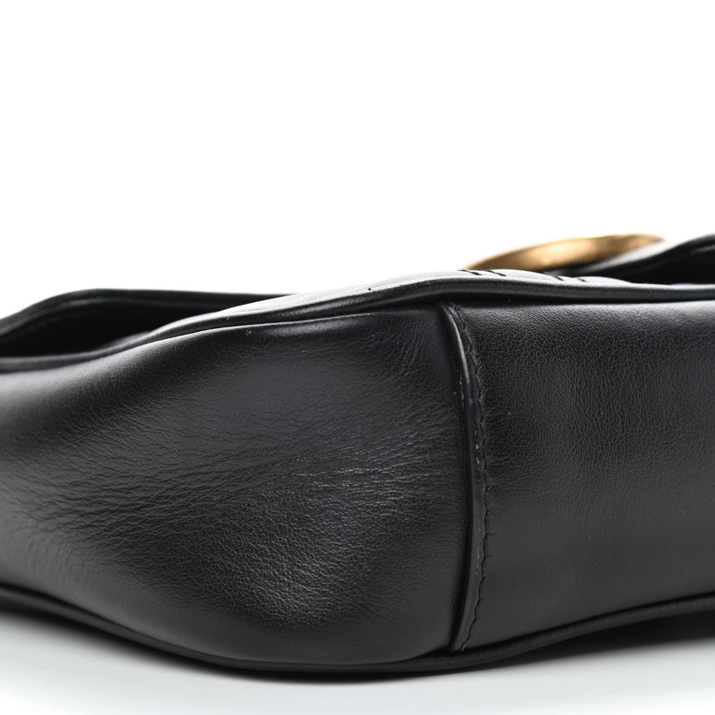 Calfskin Matelasse Mini GG Marmont Shoulder Bag Black