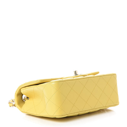 Chanel Lambskin Quilted Mini Rectangular Flap Yellow 4 of 11