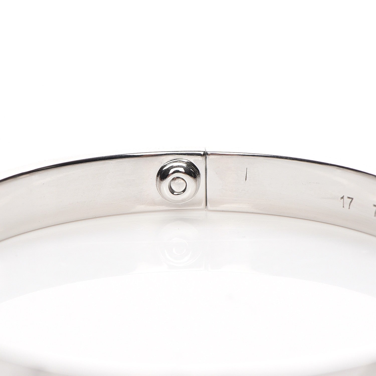 Cartier 18K White Gold 4 Diamond LOVE Bracelet 17 4 of 7