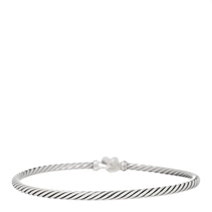 David Yurman Sterling Silver Diamond Cable Collectibles Heart Bracelet 2 of 4