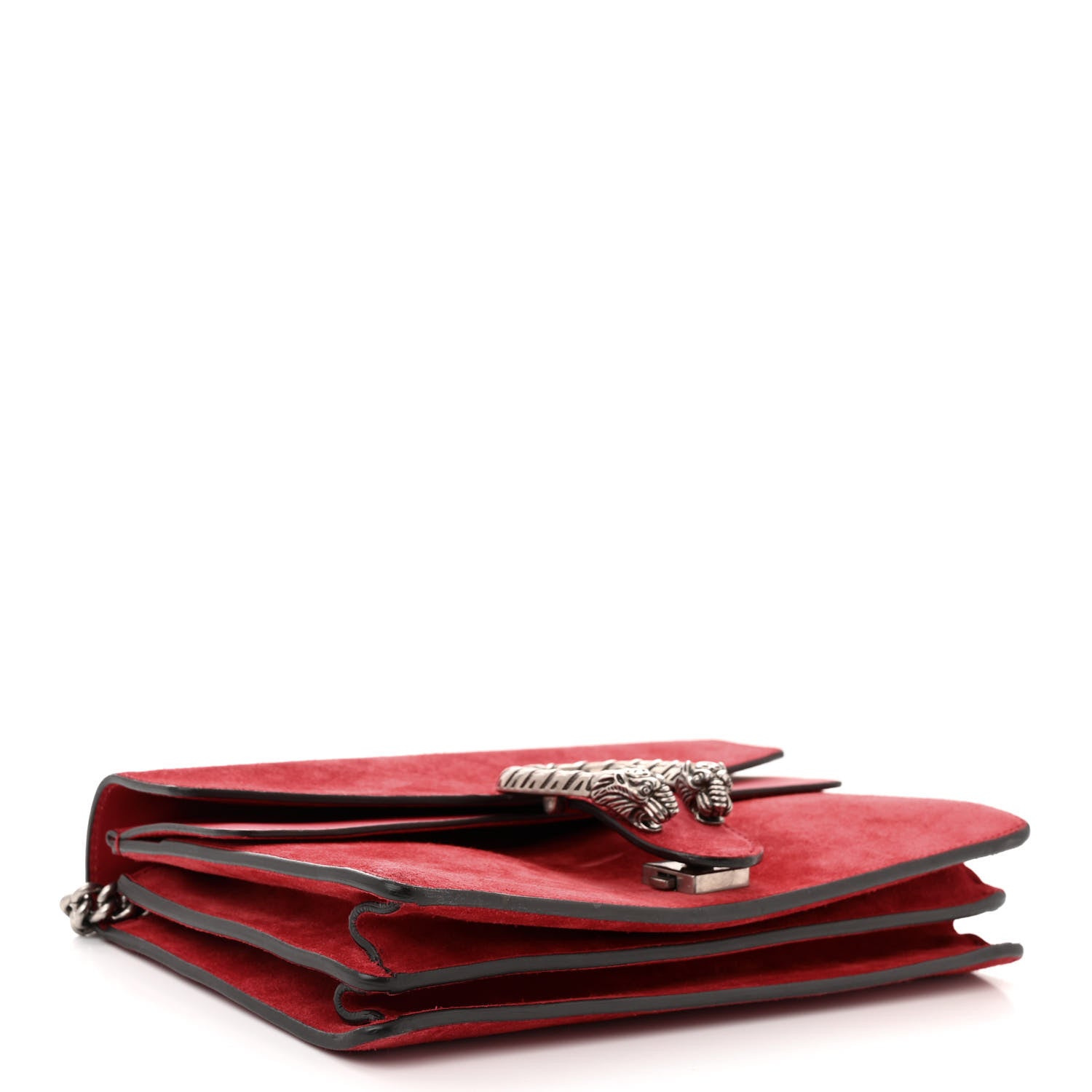 Gucci Suede Vitello Velvet Small Dionysus Shoulder Bag Vulcanic Red 4 of 10