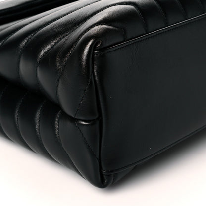 Saint Laurent Calfskin Y Quilted Monogram Medium Loulou Chain Satchel Black 9 of 10