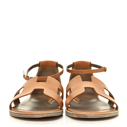 Hermes Calfskin Santorini Sandals 40 Naturel 2 of 9