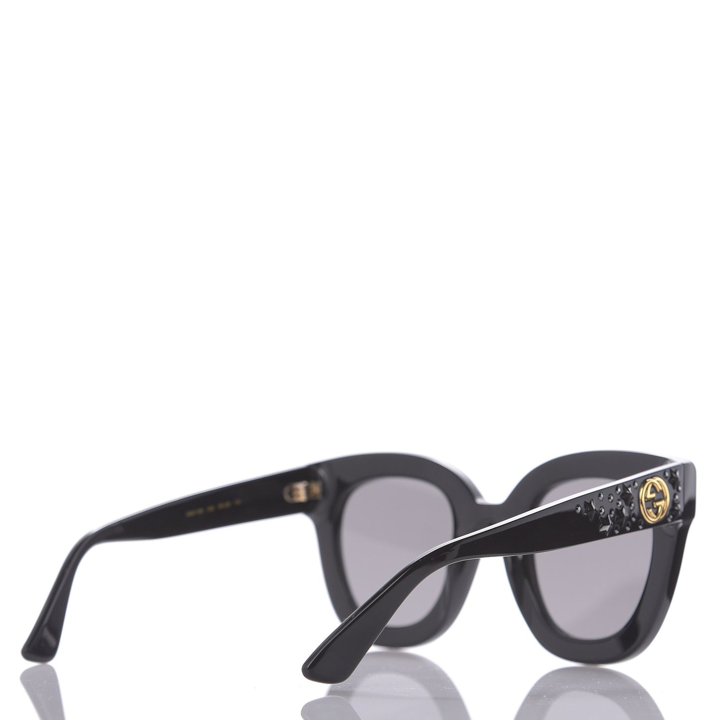 Acetate Stars Cat Eye Sunglasses GG0116S Black