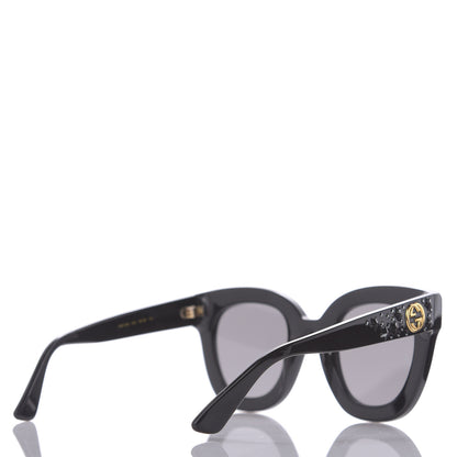 Gucci Acetate Stars Cat Eye Sunglasses GG0116S Black 4 of 8