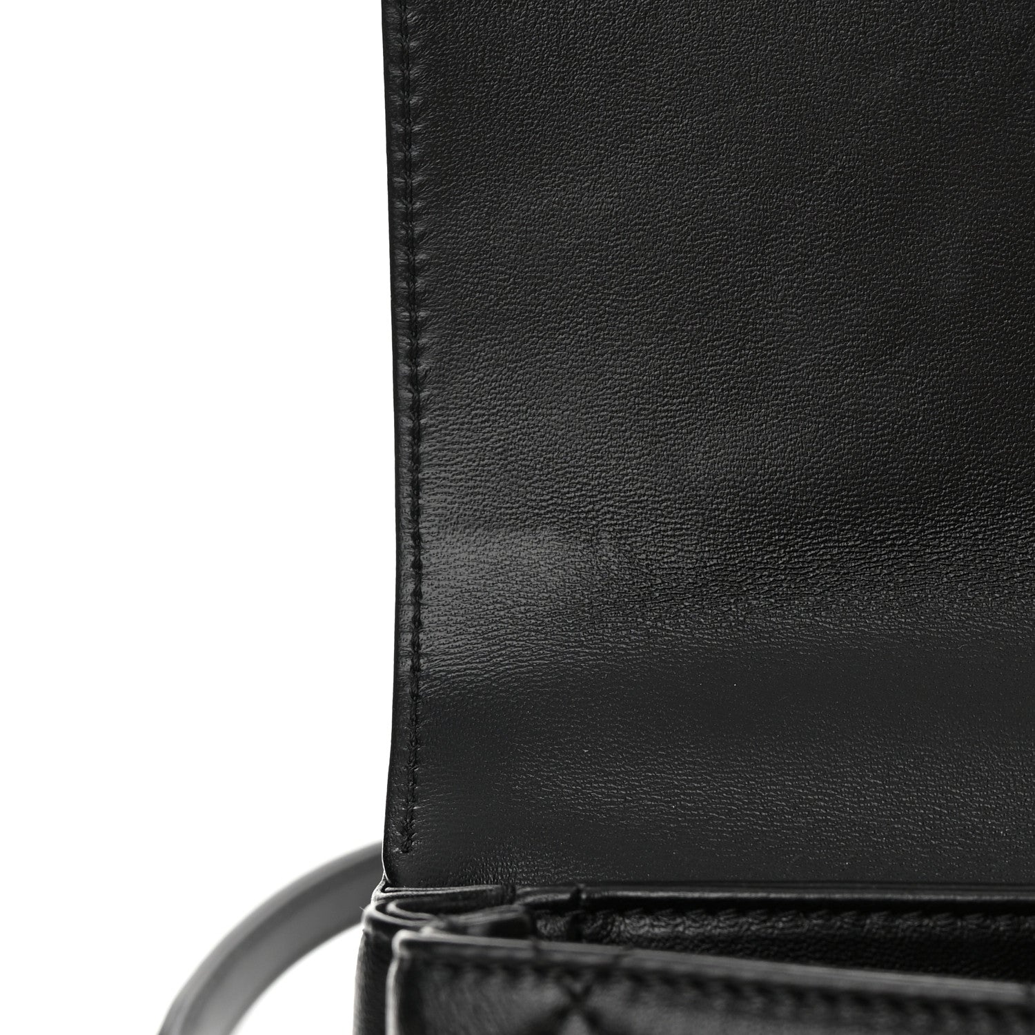 Chanel Lambskin Quilted Mini CC Crystal Logo Chain Flap Black 11 of 13