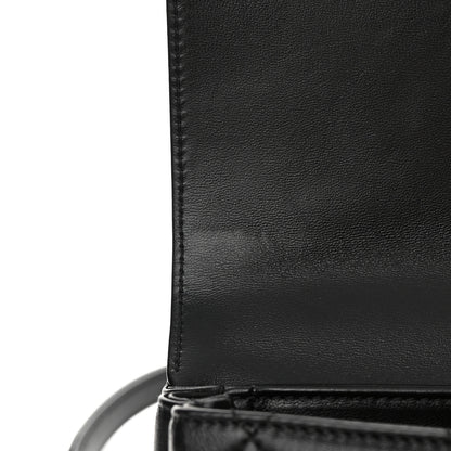 Chanel Lambskin Quilted Mini CC Crystal Logo Chain Flap Black 11 of 13