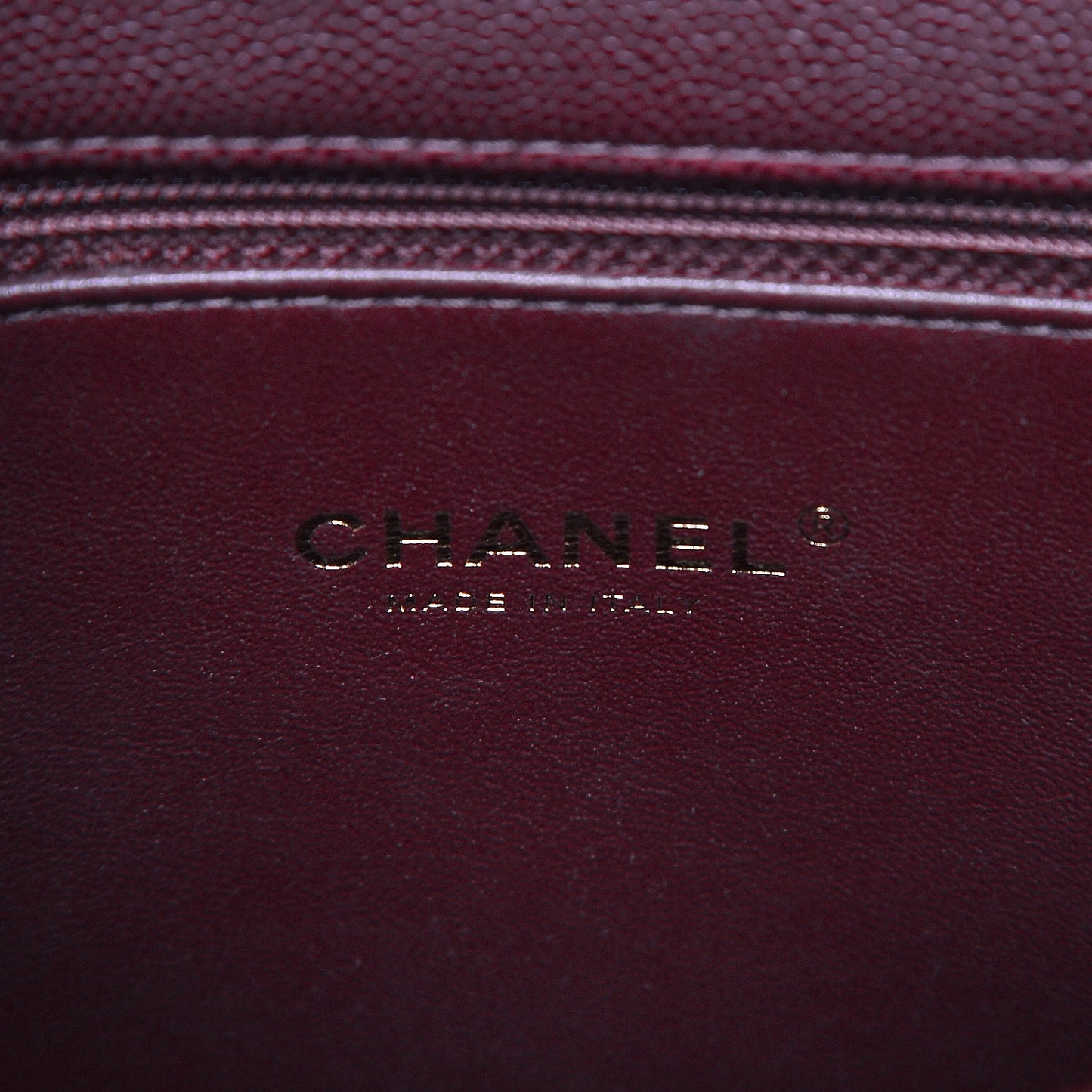 Caviar Lizard Quilted Medium Coco Handle Flap Burgundy