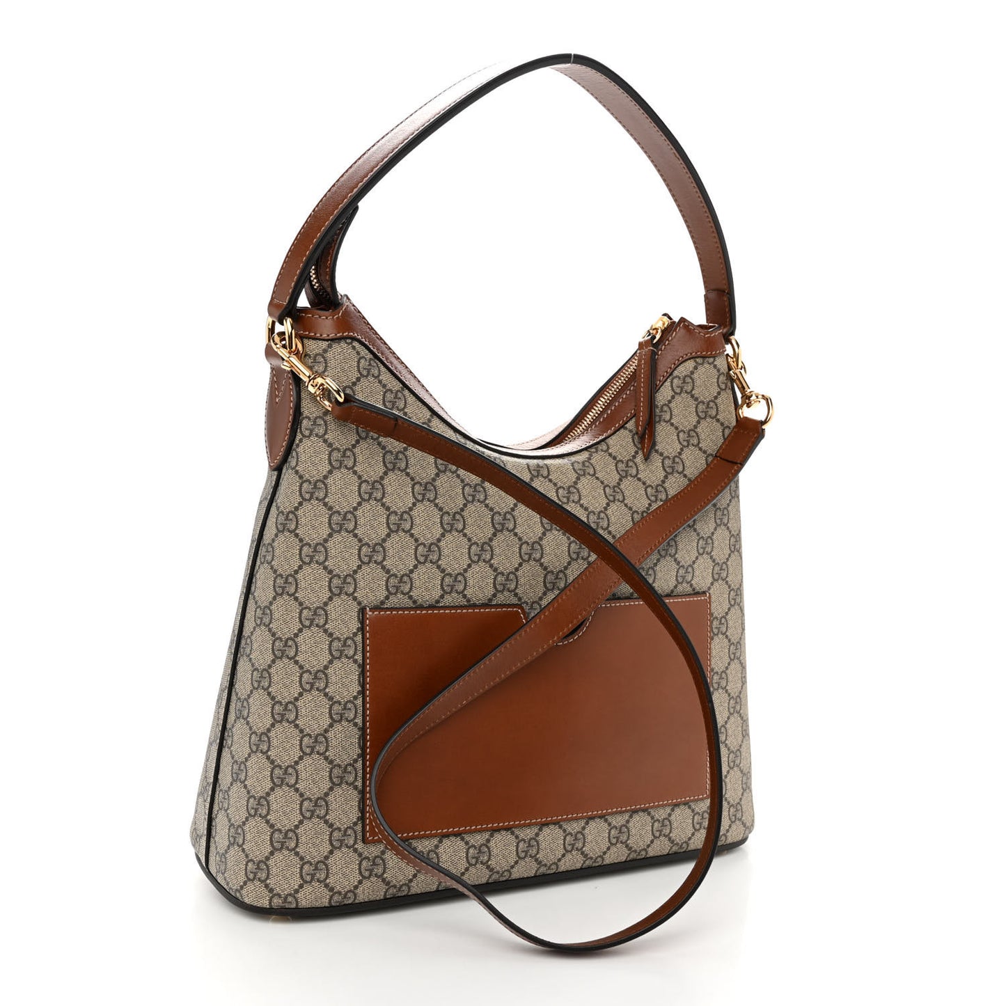 GG Supreme Monogram Linea A Hobo Brown