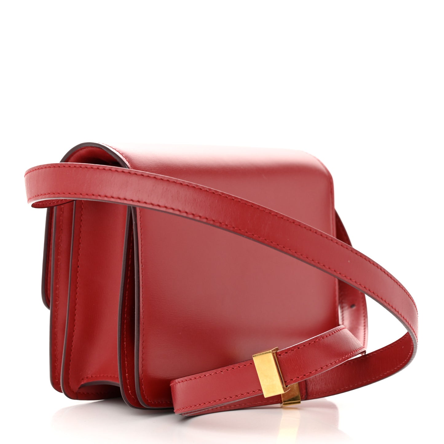 Smooth Calfskin Small Classic Box Flap Bag Red