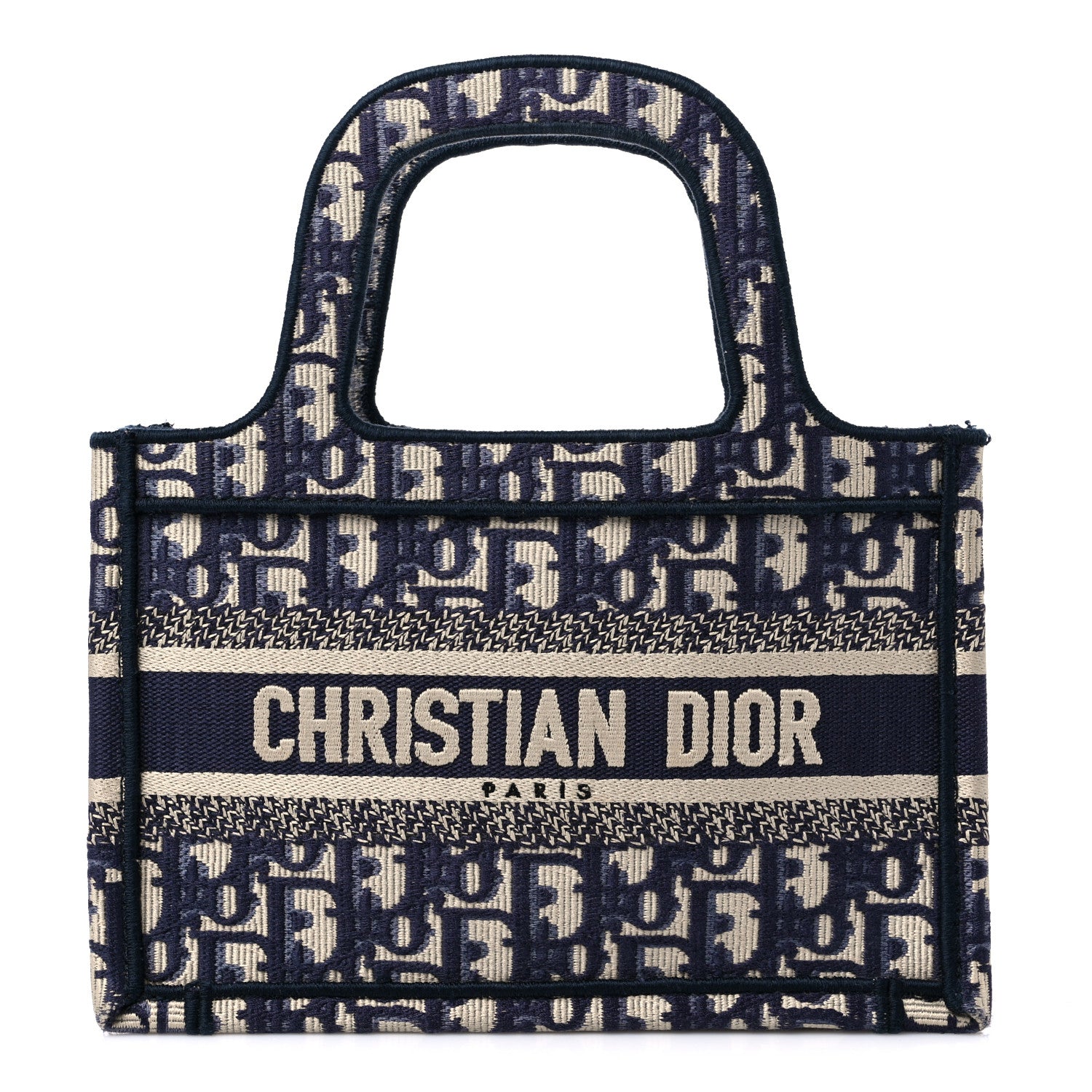 Christian Dior Oblique Mini Book Tote Blue Multicolor 1 of 11