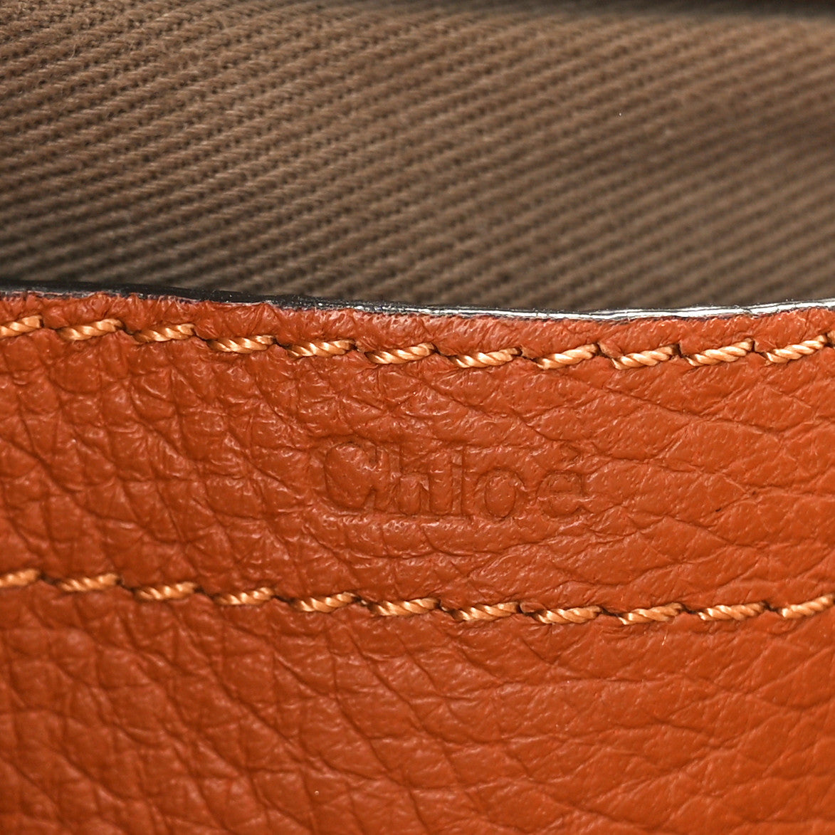 Grained Calfskin Small Marcie Saddle Bag Tan