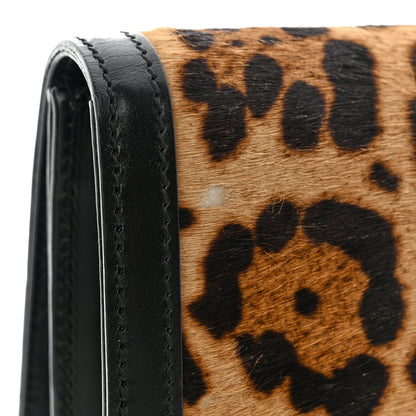 Gucci Calf Hair Jaguar Printed Small Lady Buckle Clutch Black 11 of 13