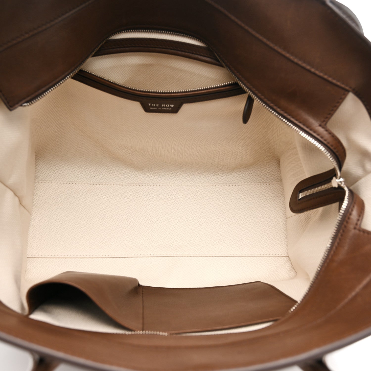 The Row Polished Saddle Calfskin Marlo 14 Deep Brown 4 of 10