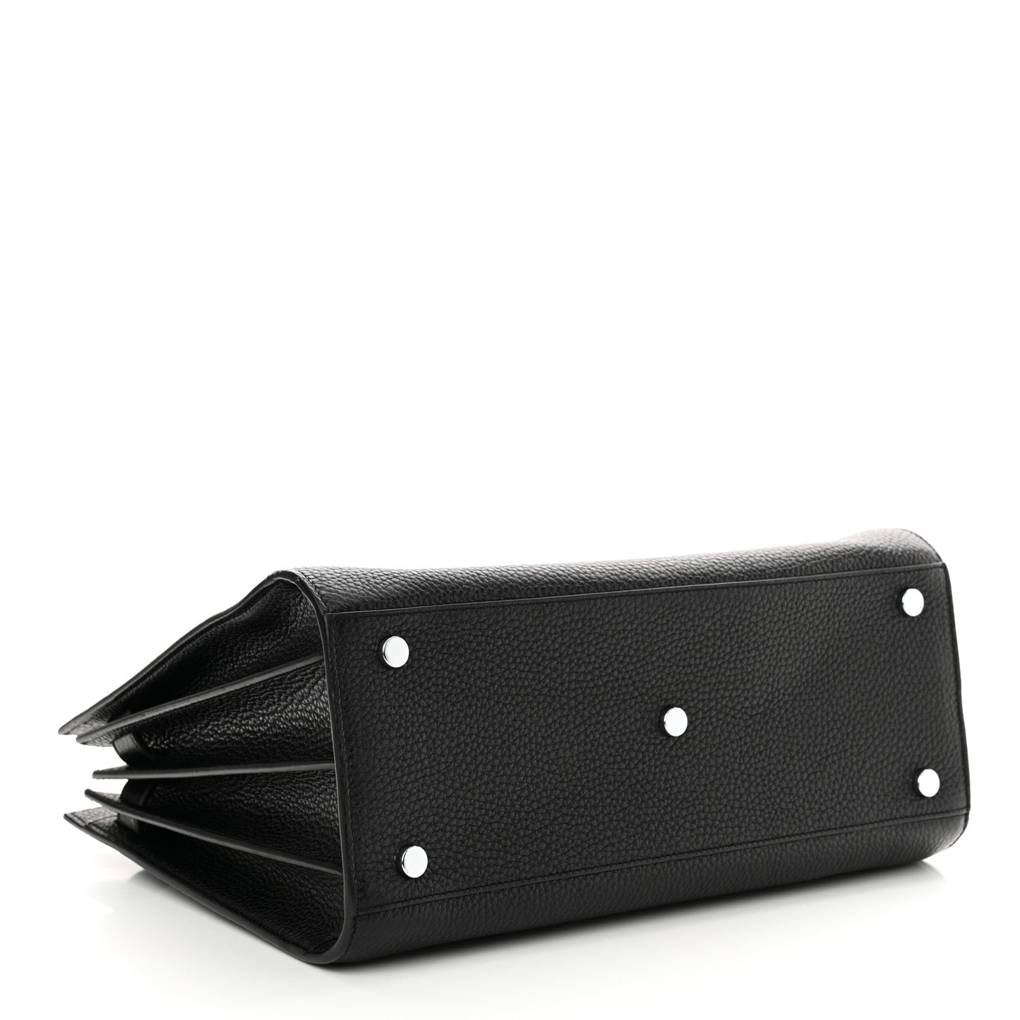 Grained Calfskin Small Sac De Jour Black